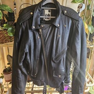 Mens xl leather moto jacket